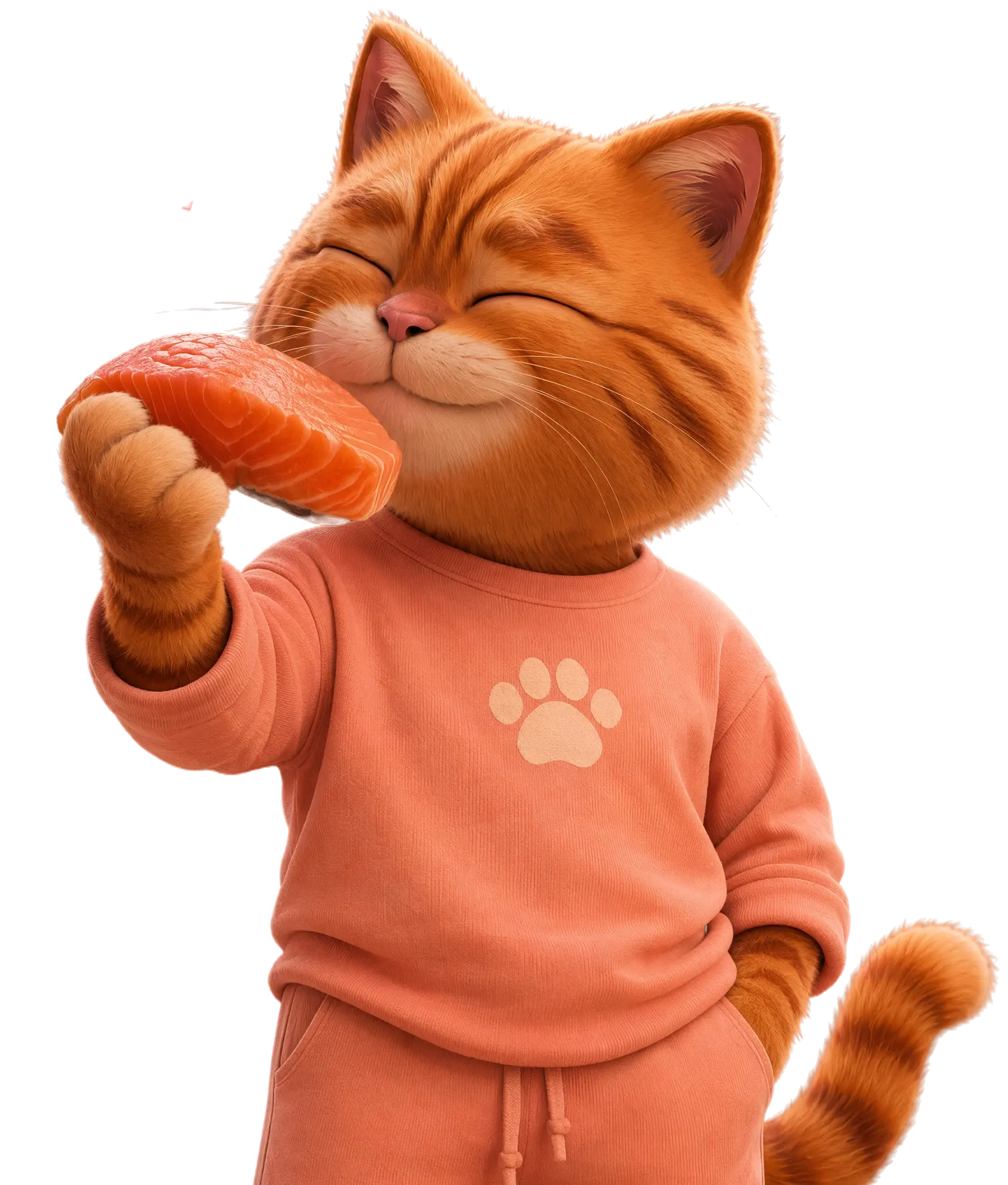 Cat with Salmon